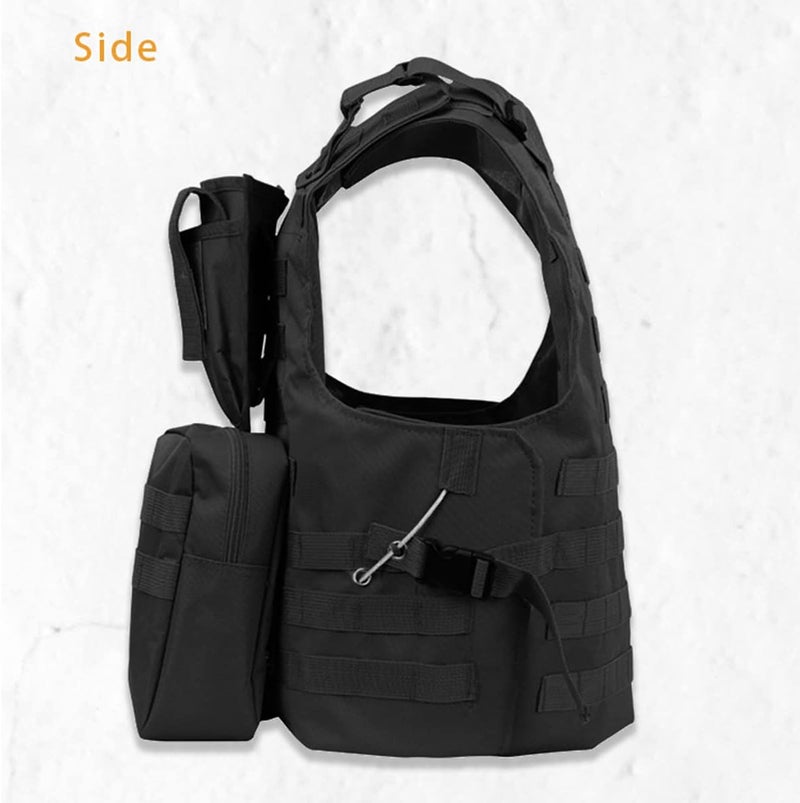 AZB Tactical Vest Adjustable Airsoft Paintball Vest with Removable Pouch - Image 5
